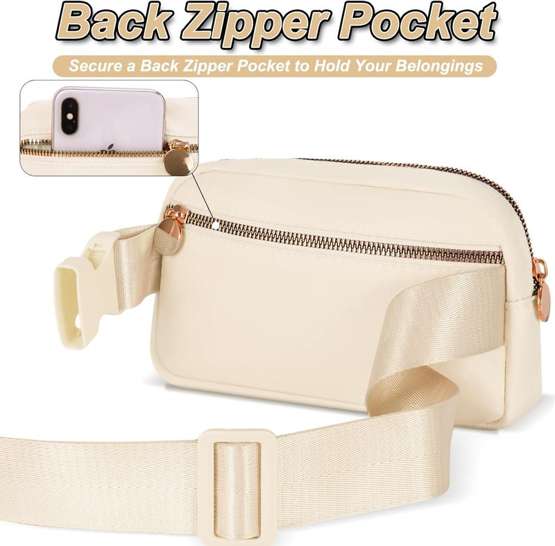 Uygafly Fanny Pack Belt Bag Crossbody Bags with Initials Letter Patch Trendy Stuff for Teens Cute Stuff Birthday Gifts for Teenager Girls | Khaki,Initial A - Image 3